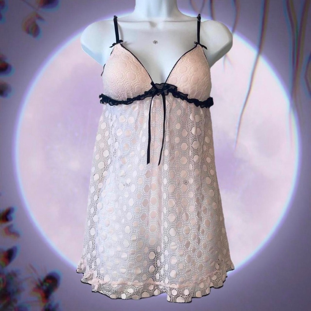 Pink Lace Babydoll Slip